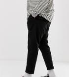 Asos Design Plus Tapered Chinos In Black - Black