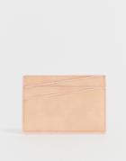 Monki Faux Suede Card Holder In Peach - Orange