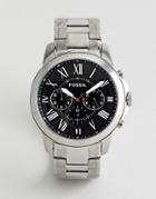 Fossil Fs4736ie Grant Bracelet Watch In Silver - Silver