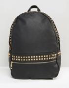 Yoki Fashion Studded Backpack - Black