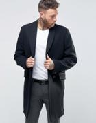 Hart Hollywood By Nick Hart Db Smart Overcoat With Shawl Collar - Navy