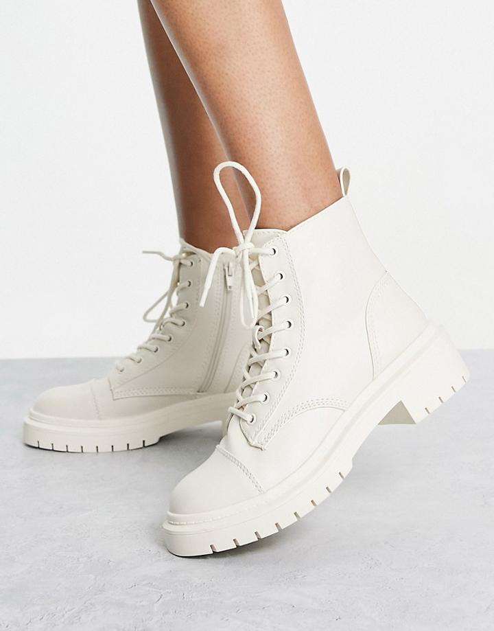 Aldo Goer Lace Up Boots In White