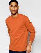 Asos Sweatshirt In Orange - Burnt Orange