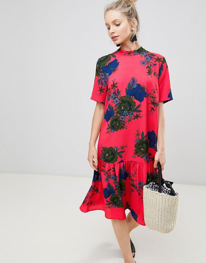 Jdy Bold Floral Smock Dress - Multi