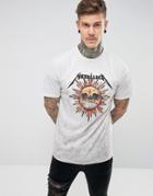 Asos Metallica Oversized Band T-shirt With Tie Dye - Multi