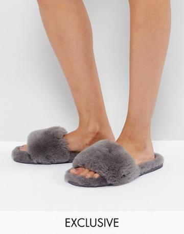 Ozlana Fruit Slider Slipper - Gray