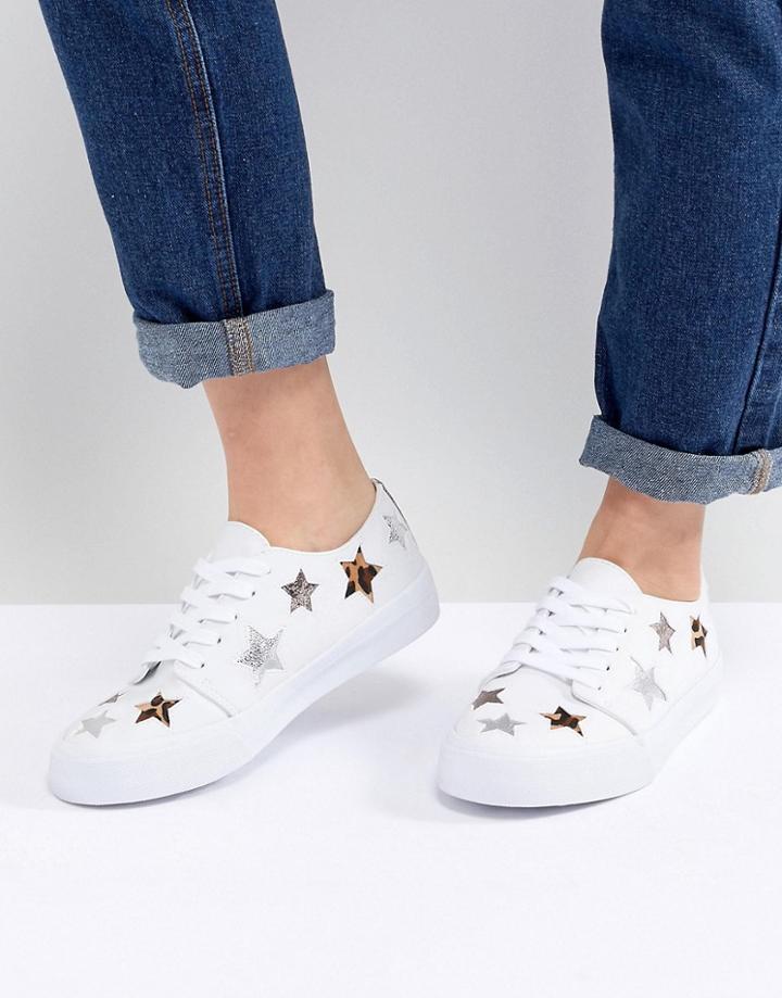 Asos Design Dawn Star Sneakers - White