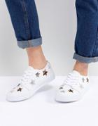 Asos Design Dawn Star Sneakers - White