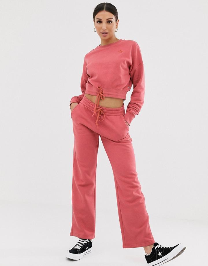 Converse Dusty Pink Straight Leg Sweatpants