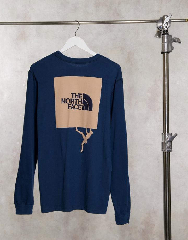 The North Face Dome Climb Graphic Long Sleeve T-shirt In Blue