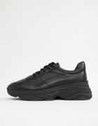 Asos Design Sneakers In Black With Chunky Sole - Black