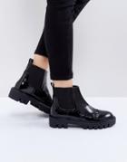 Sixtyseven Cleat Sole Chelsea Flat Boots - Black