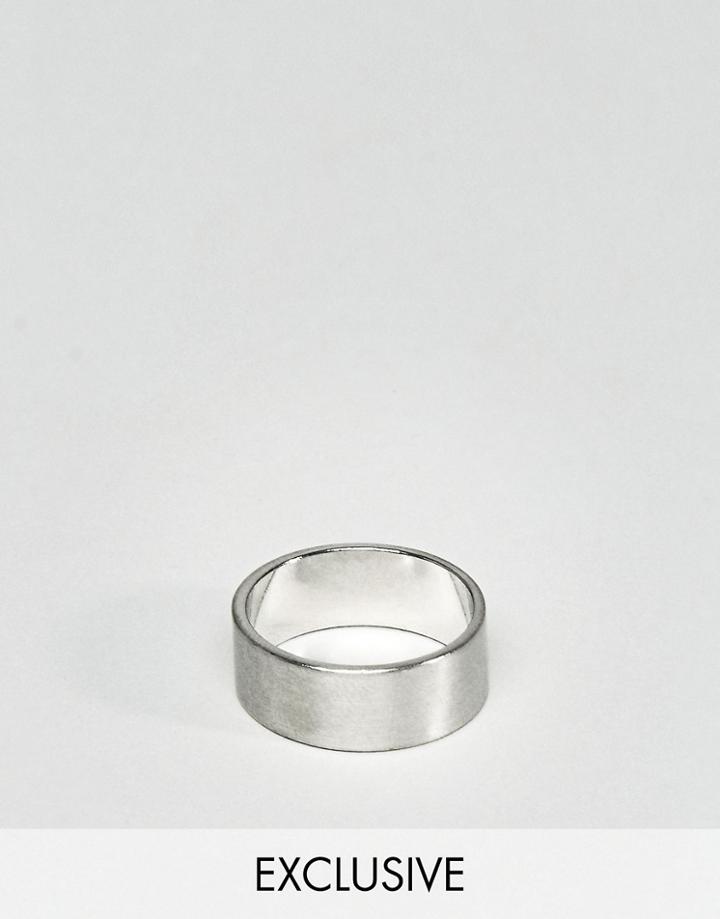 Desingb London Silver Band Ring Exclusive To Asos - Silver
