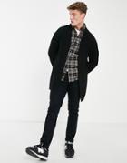 Jack & Jones Originals Open Longline Cardigan In Black