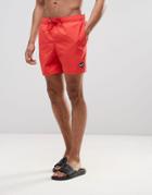 Hollister Solid Plain Swim Shorts - Red