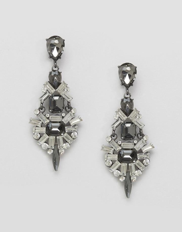 Nylon Multi Gem Earrings - Clear