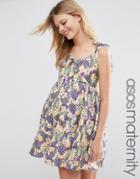Asos Maternity Floral Print Dress - Multi