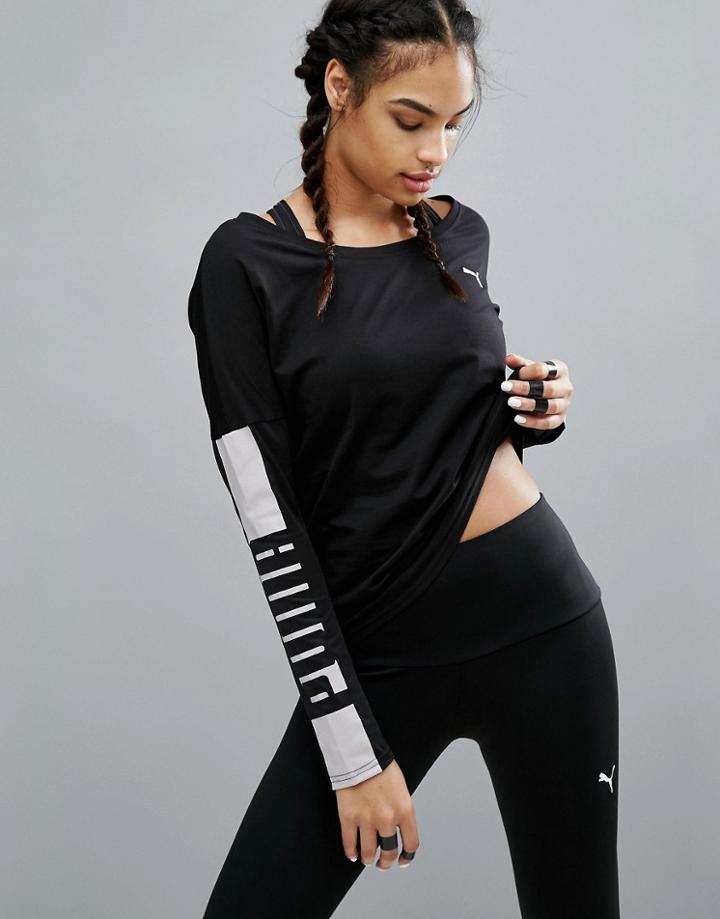 Puma Long Sleeve Top Q4 - Black