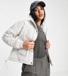 Violet Romance Tall Quilted Jacket In Stone-neutral