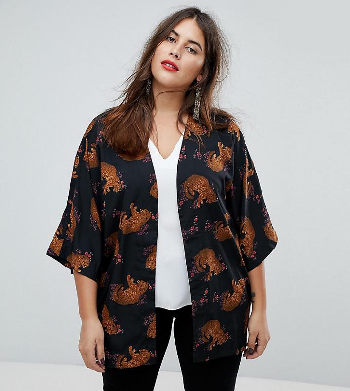 Junarose Tiger Kimono - Multi