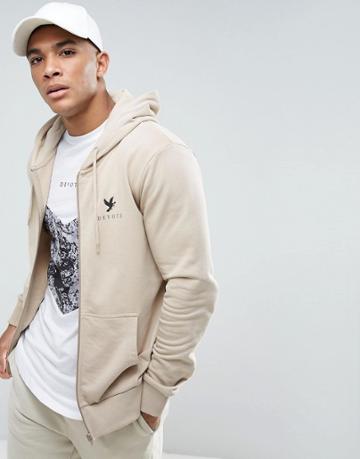 Devote Zip Thru Hoodie - Beige