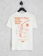 Jjxx 'support Your Local' T-shirt In White And Orange