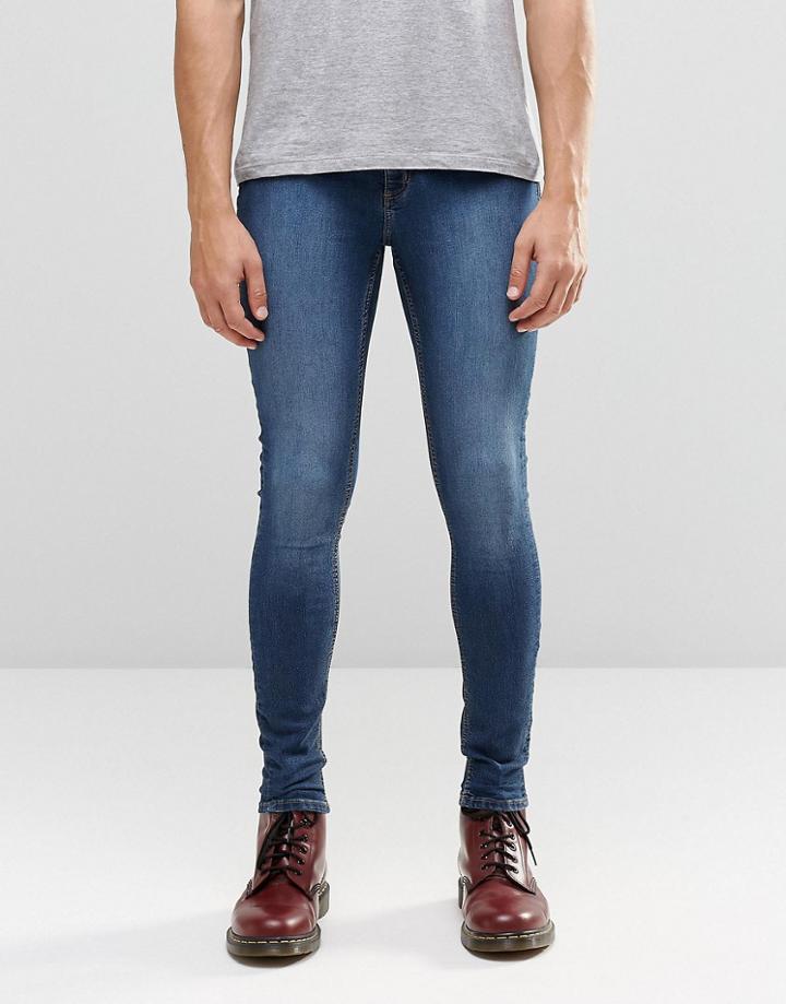 Cheap Monday Mid Spray Jeans Dim Blue - Dim Blue