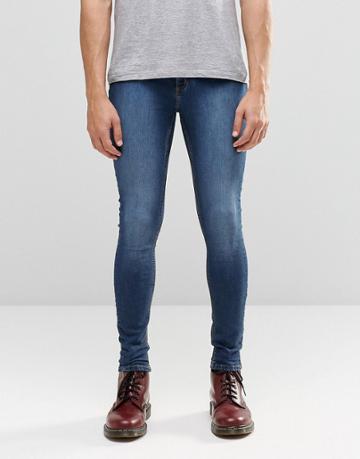 Cheap Monday Mid Spray Jeans Dim Blue - Dim Blue