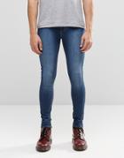 Cheap Monday Mid Spray Jeans Dim Blue - Dim Blue