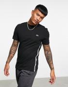 Lacoste T-shirt With Side Taping In Black