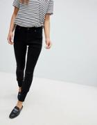 Brave Soul Jenny Skinny Jeans With Knee Rip - Black