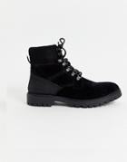 River Island Military Boot With Buckle Detail In Gray-brown