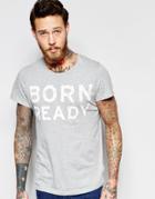 Wrangler Born Ready T-shirt - Mid Gray Melange