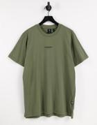 G-star Centre Logo T-shirt In Khaki-green