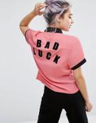 Lazy Oaf Bad Luck Greaser Shirt - Pink