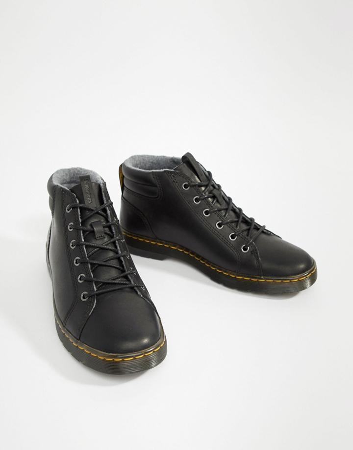 Dr Martens Plaza 6-eye Boots In Black - Black