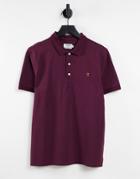 Farah Blanes Cotton Polo Shirt In Red - Red