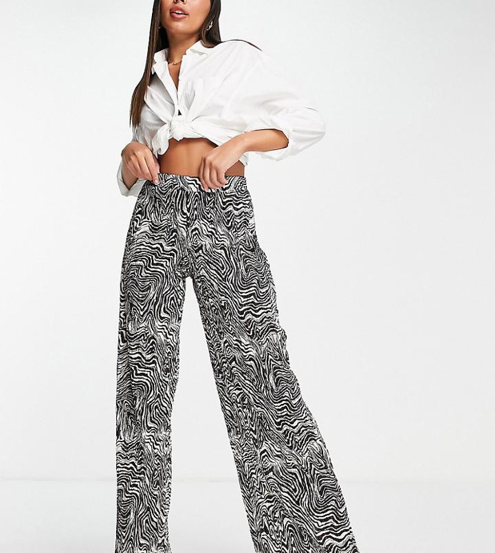Stradivarius Pleated Pants In Retro Print - Part Of A Set-multi