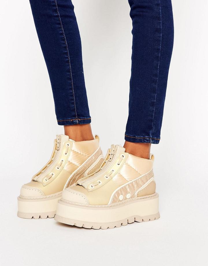 Puma X Fenty Strap Sneaker Boot - Beige