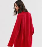 Monki Longline Sweater-red