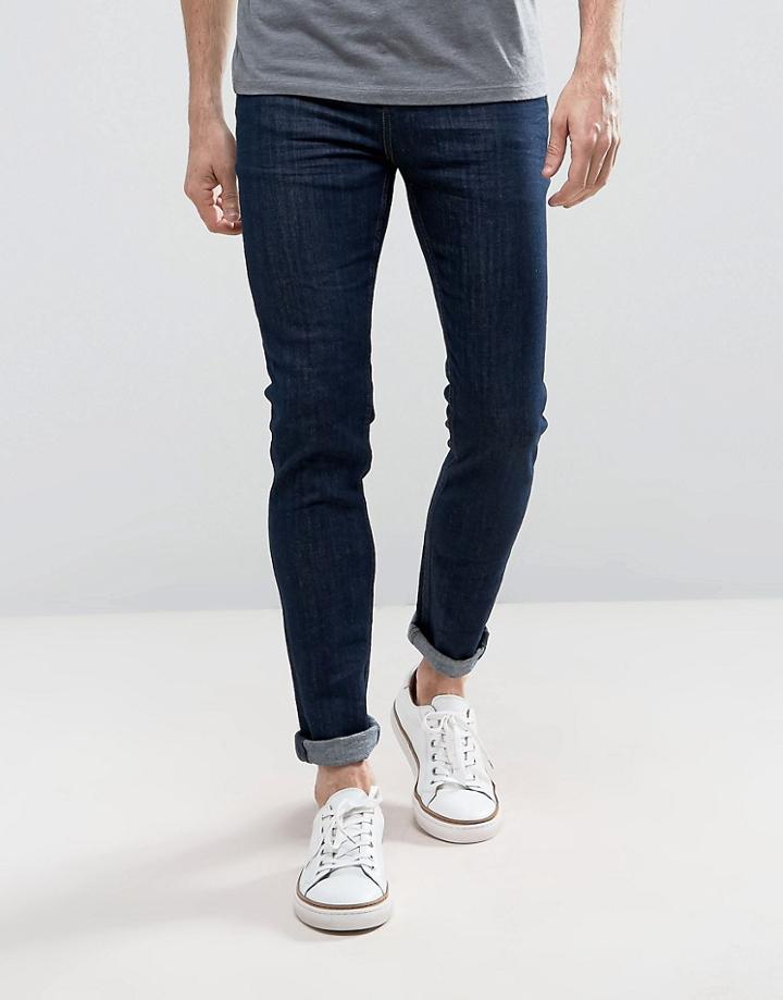 Loyalty And Faith Slim Fit Jeans In Raw Dark Indigo - Blue