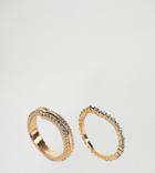 Asos Curve Exclusive Pack Of 2 Stacking Pinky Rings - Copper
