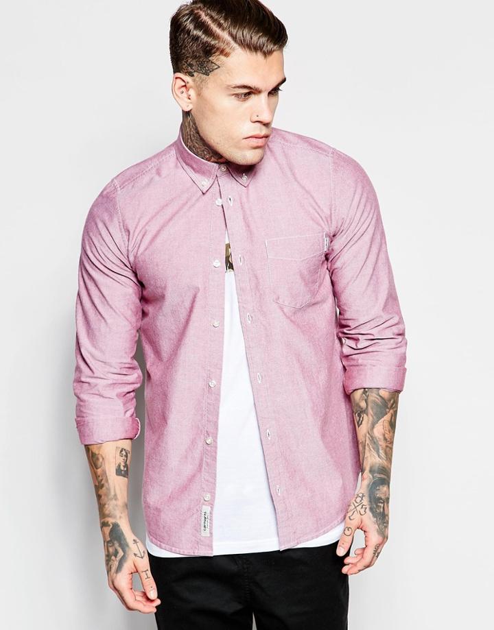 Carhartt Wip Rogers Shirt In Slim Fit - Cordovan