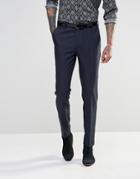 Asos Slim Suit Pants In Navy Tonic - Navy