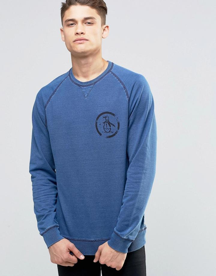 Original Penguin Crew Neck Sweat Sweater - Blue