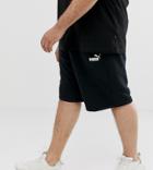 Puma Plus Logo Shorts In Black - Black