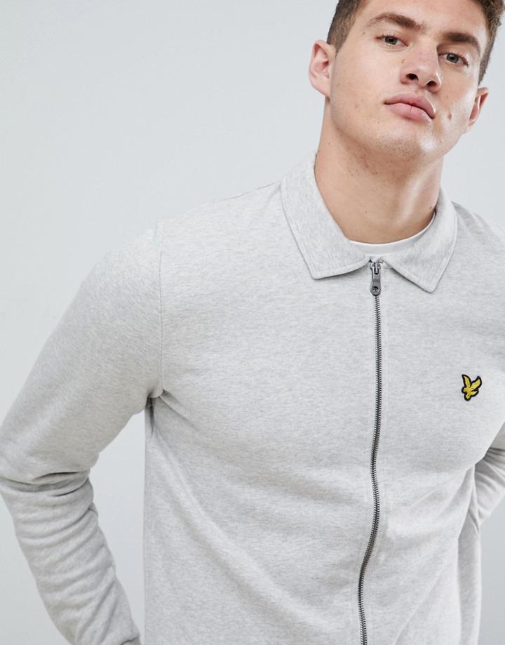 Lyle & Scott Zip Thru Coach Jacket In Gray - Gray