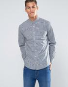Tommy Hilfiger Shirt With 2 Color Gingham In Slim Stretch Navy - Navy