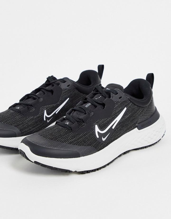 Nike Running React Miler 2 Shield Sneakers In Black/platinum Tint