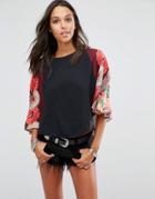 Anna Sui Exclusive Poppy Buds Scarf Print Top - Multi